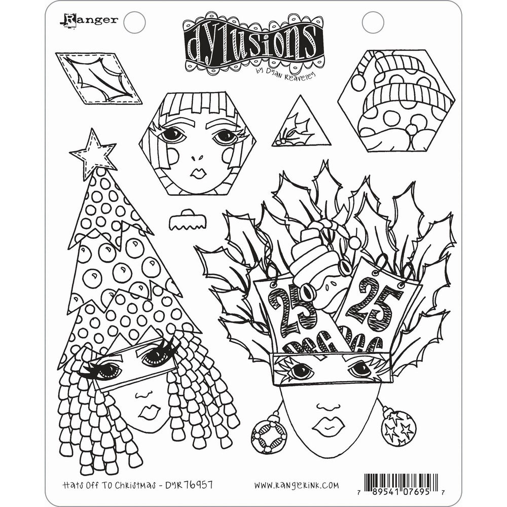 Ranger ink ranger • dylusions stamp collection hats off to christmas