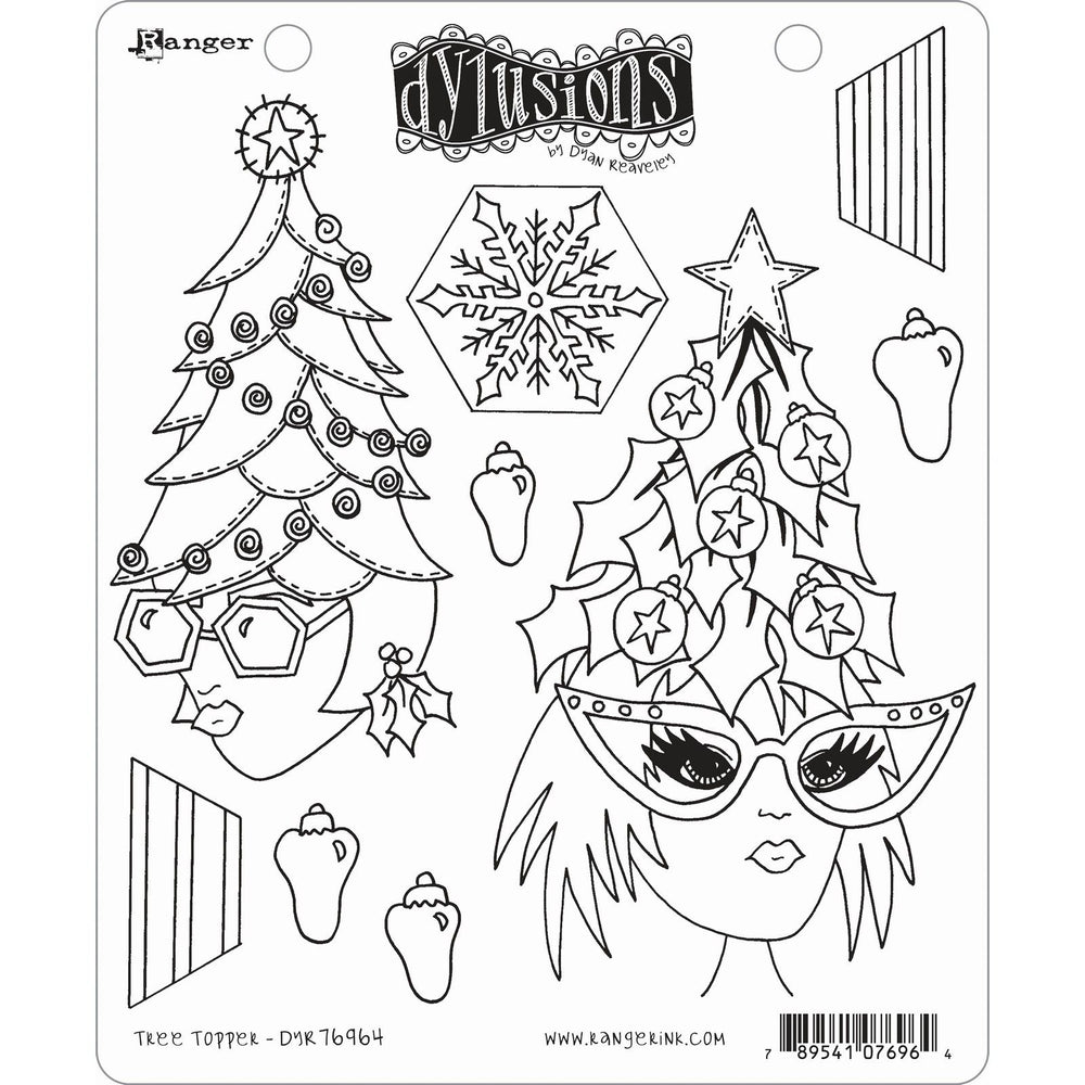 Ranger ink ranger • dylusions stamp collection tree topper