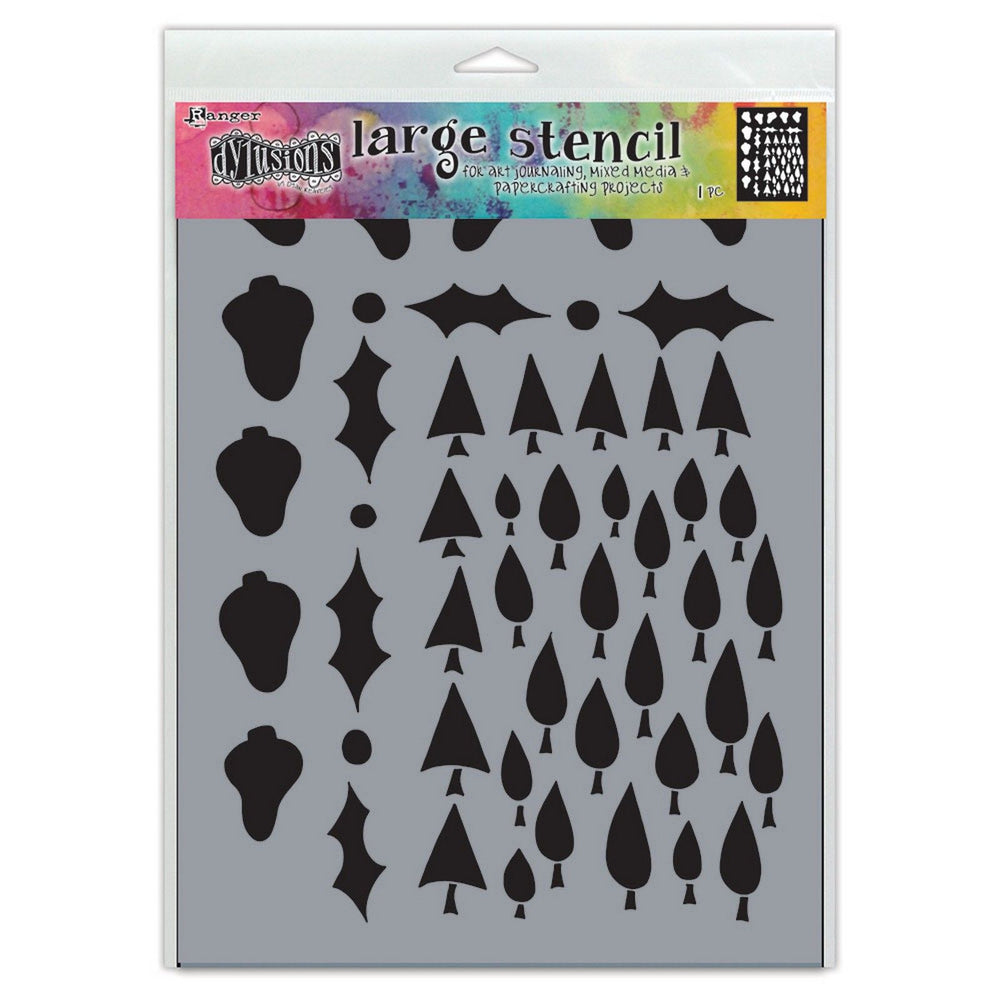 Ranger ink ranger • dylusions stencil tree border