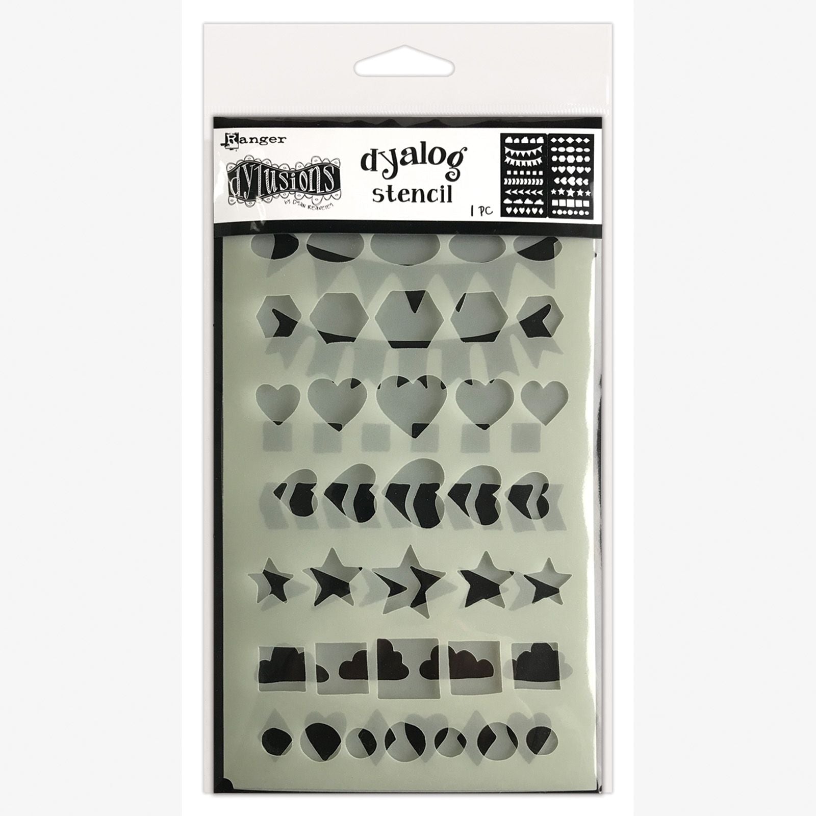 Ranger ink ranger • dylusions dyalog stencil border it again