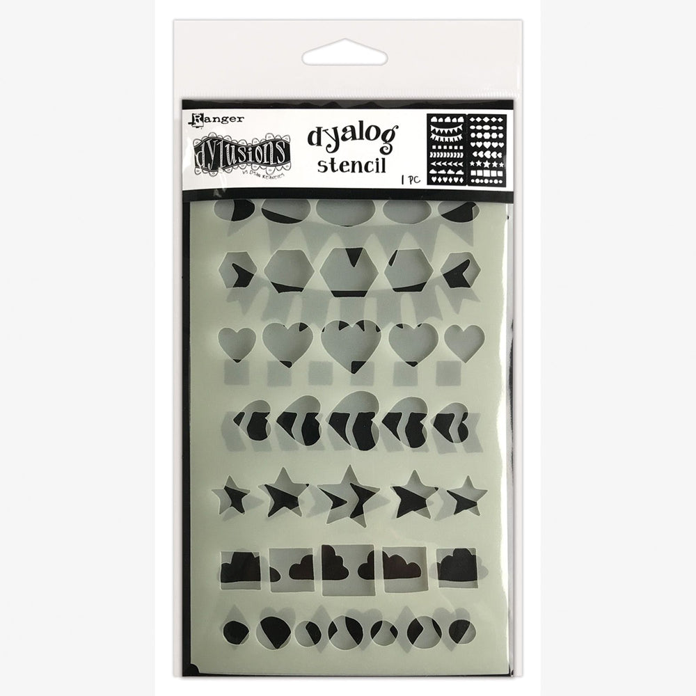 Ranger ink ranger • dylusions dyalog stencil border it again