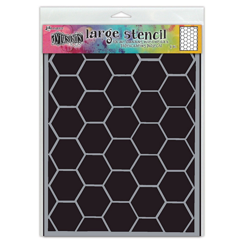 Ranger ink ranger • dylusions stencils large hexicomb