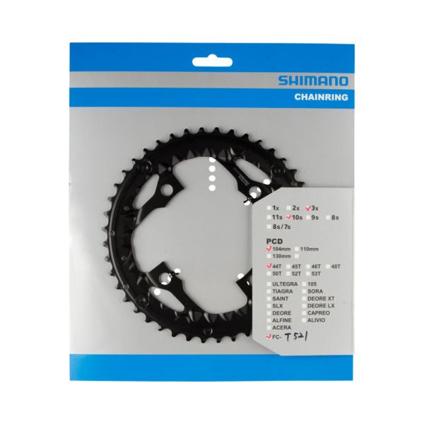 Shimano kettingblad 44t fc-t521 44t-ae non series - kettingrand - zwart