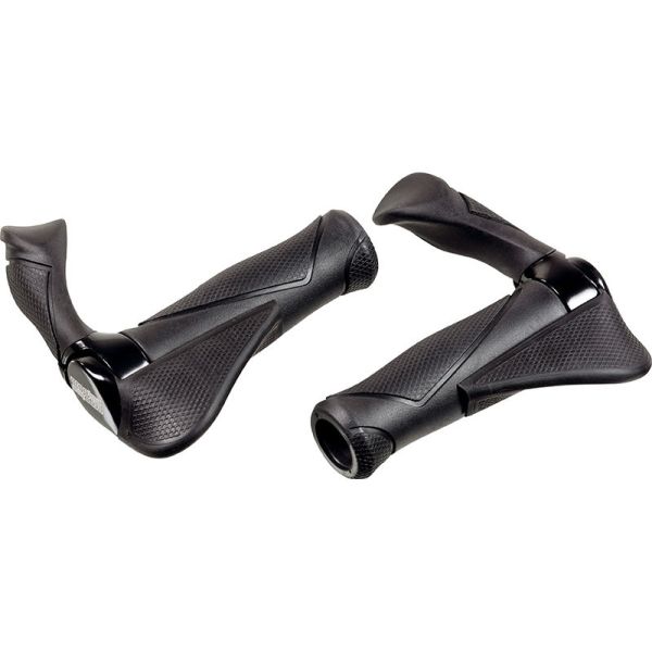 Eerste handvatpaar ergotec mf2 klein kraton aluminium 130+130 mm - zwart