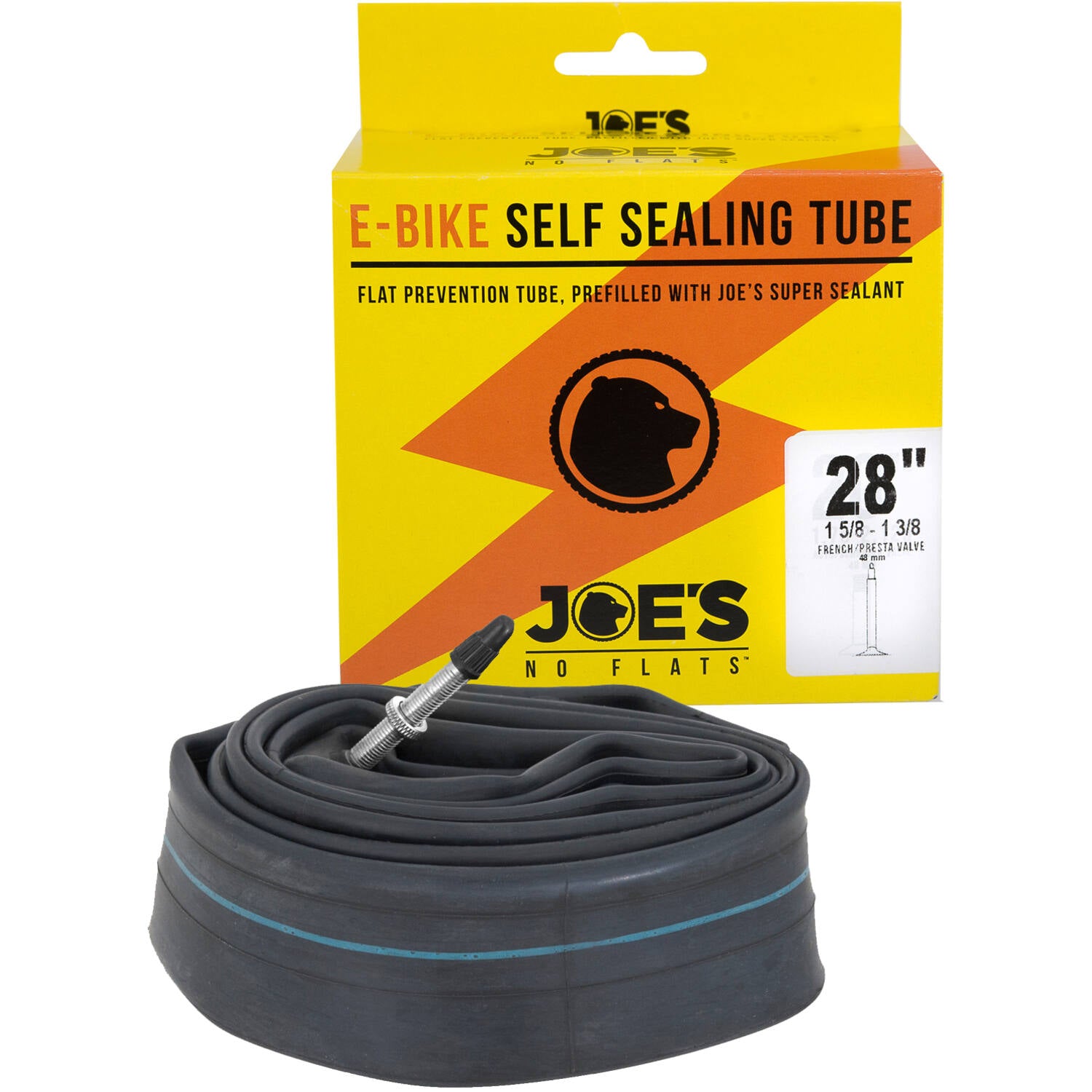 Joe's no flats Binnenband zelfdichtende binnenband fv 48mm 28x1 5 8-1 3 8 e-bike
