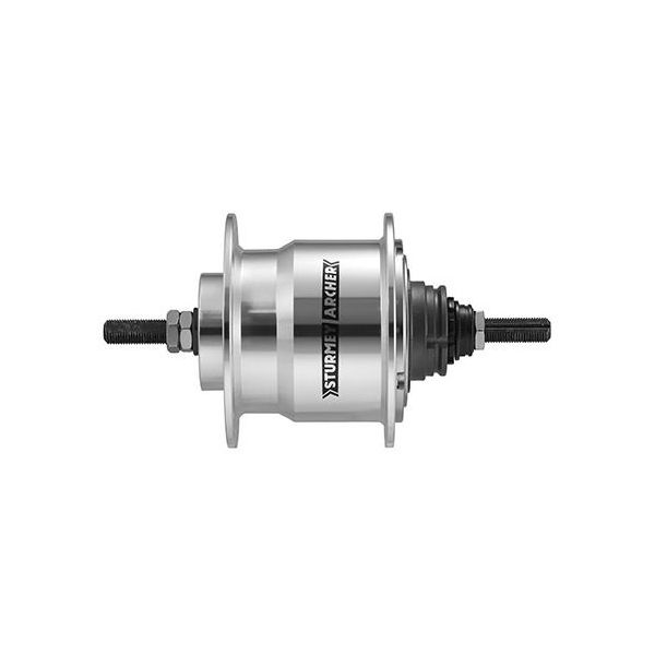 Ursus versnellingsnaaf 4 speed sturmey archer x-rf4 36 gaats - 170 mm aslengte - zilver