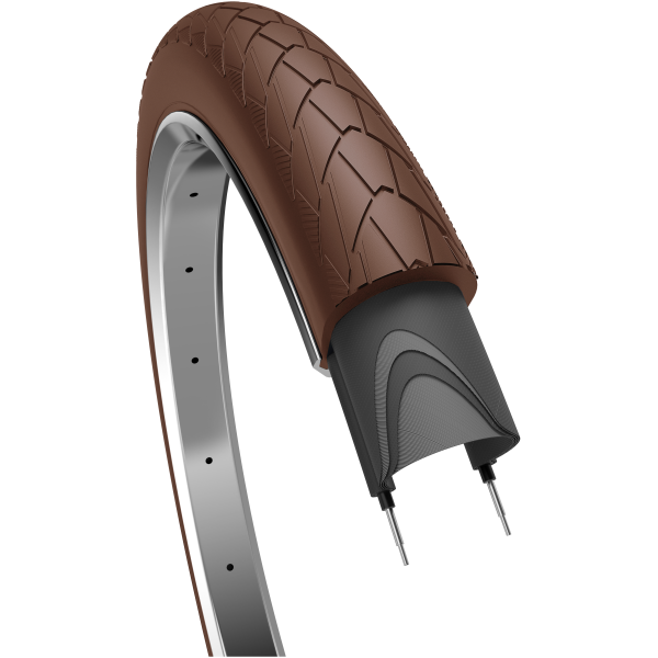 Edge buitenband mambo 28 x 2.00 50-622 mm - donkerbruin met reflectie