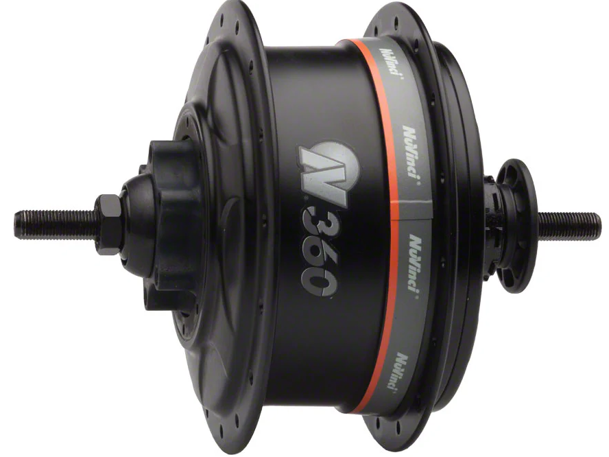 Shimano nuvinci n360 achternaaf disc 6-punts 32 gaats zwart kaal