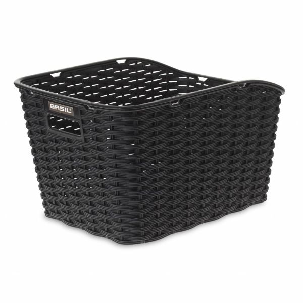 Panier arrière Basilic | Plastique | Noir | Assemblage fixe