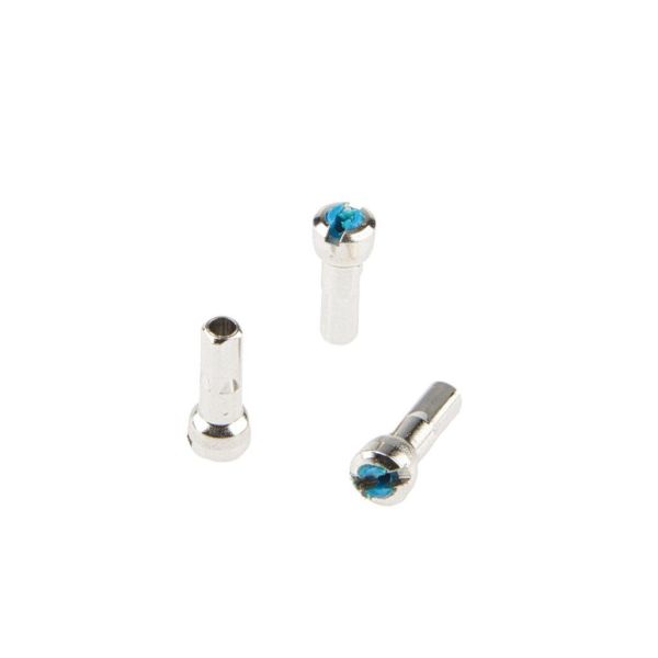 Alpina Spoke Nipple with Round Head 14G 15.0mm 4 Fg 2.3 ABS Brass Silver (144 pieces)