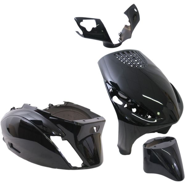 Edge panel set 4-piece for Piaggio Zip Zip 2000 2t 4t from year of manufacture 2000 - metallic black