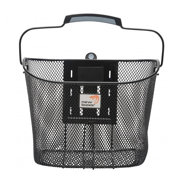 New Looxs Panier Avant Smartlock | 19 Litres | Acier | Noir | Serrure intelligente