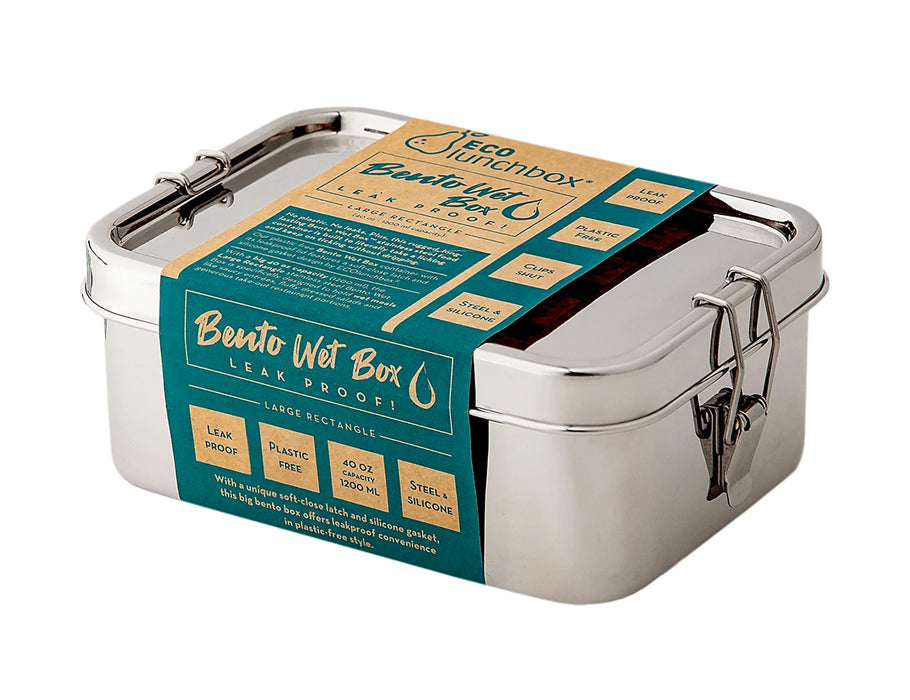 Eco lunchbox lunchbox - bento wet box - rechthoek 1183ml