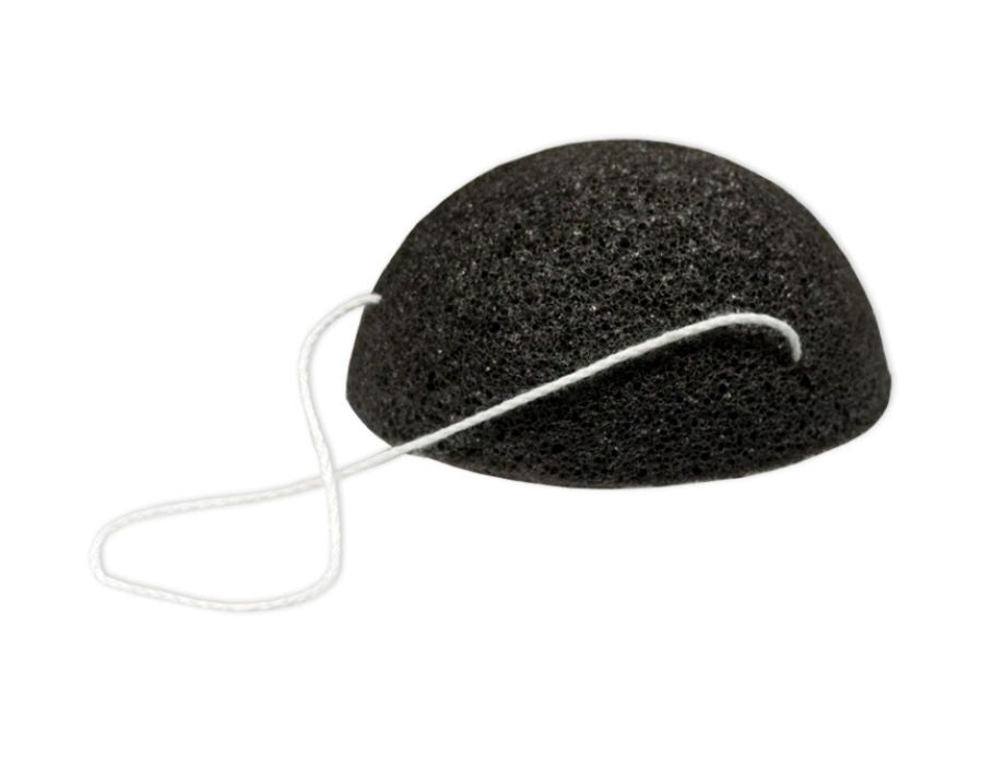 Ecoluba konjac spons - zwart - houtskool