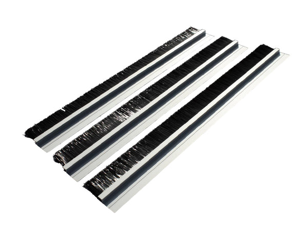Ecosavers deurborstel zelfklevend - 3 delig - aluminium