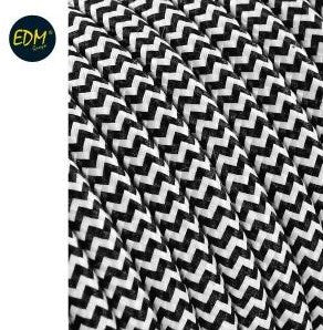 Enzo edm omsponnen snoer 2x0,75qmm zwart wit 25m