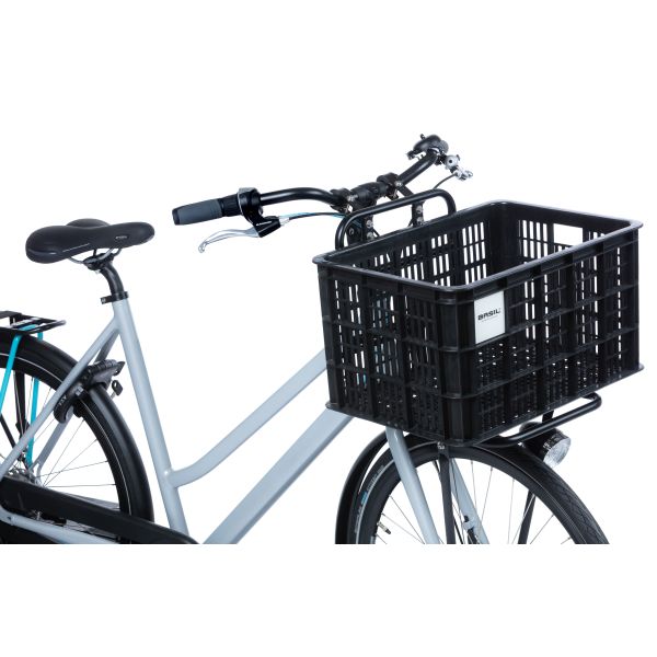Basil fietskrat L - groot - 40 liter - zwart