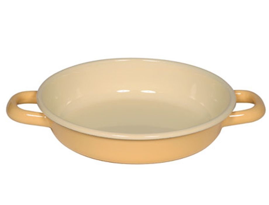 Riess Eierpan en serverschaal Emaille