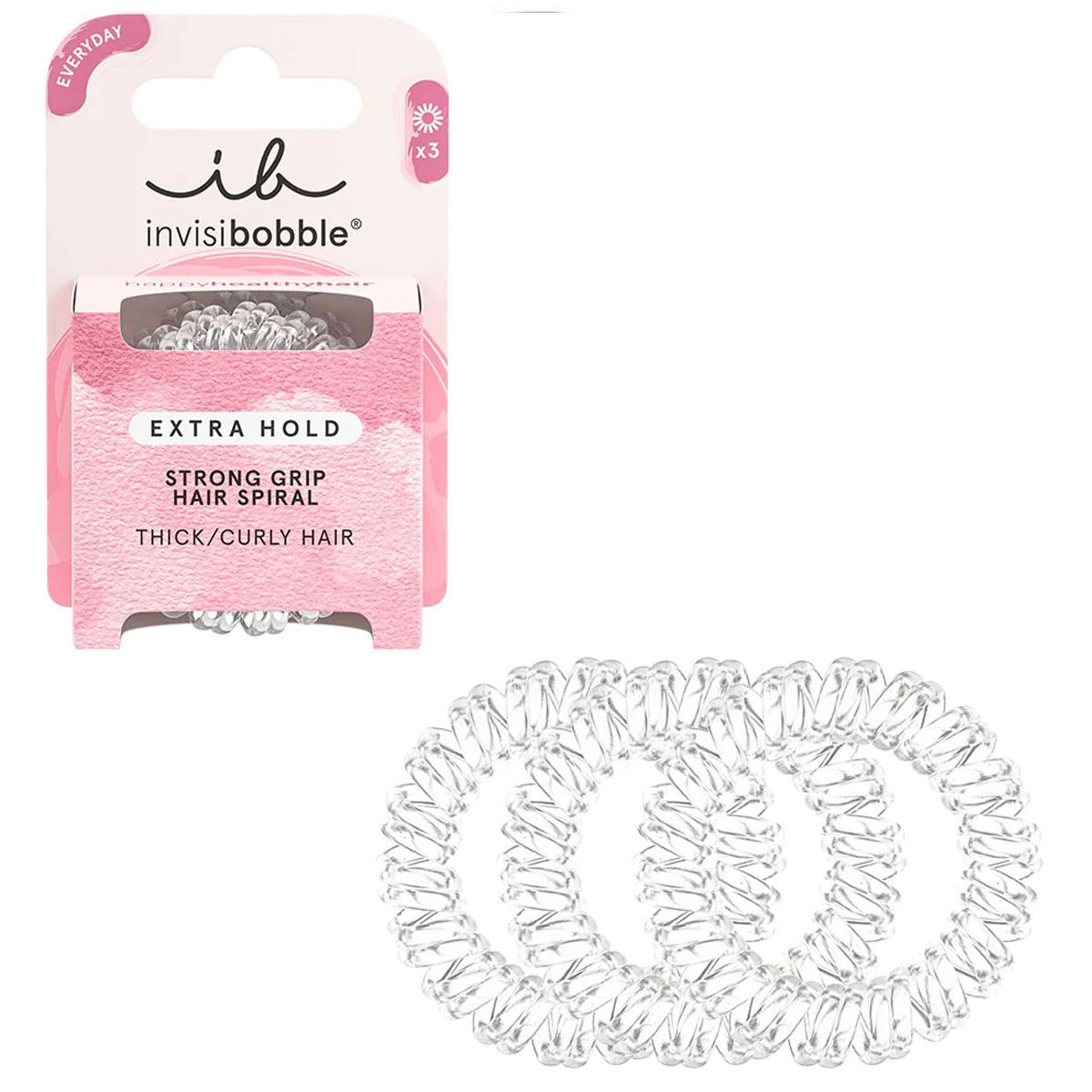 Invisibobble extra hold kristalhelder 3 stuks