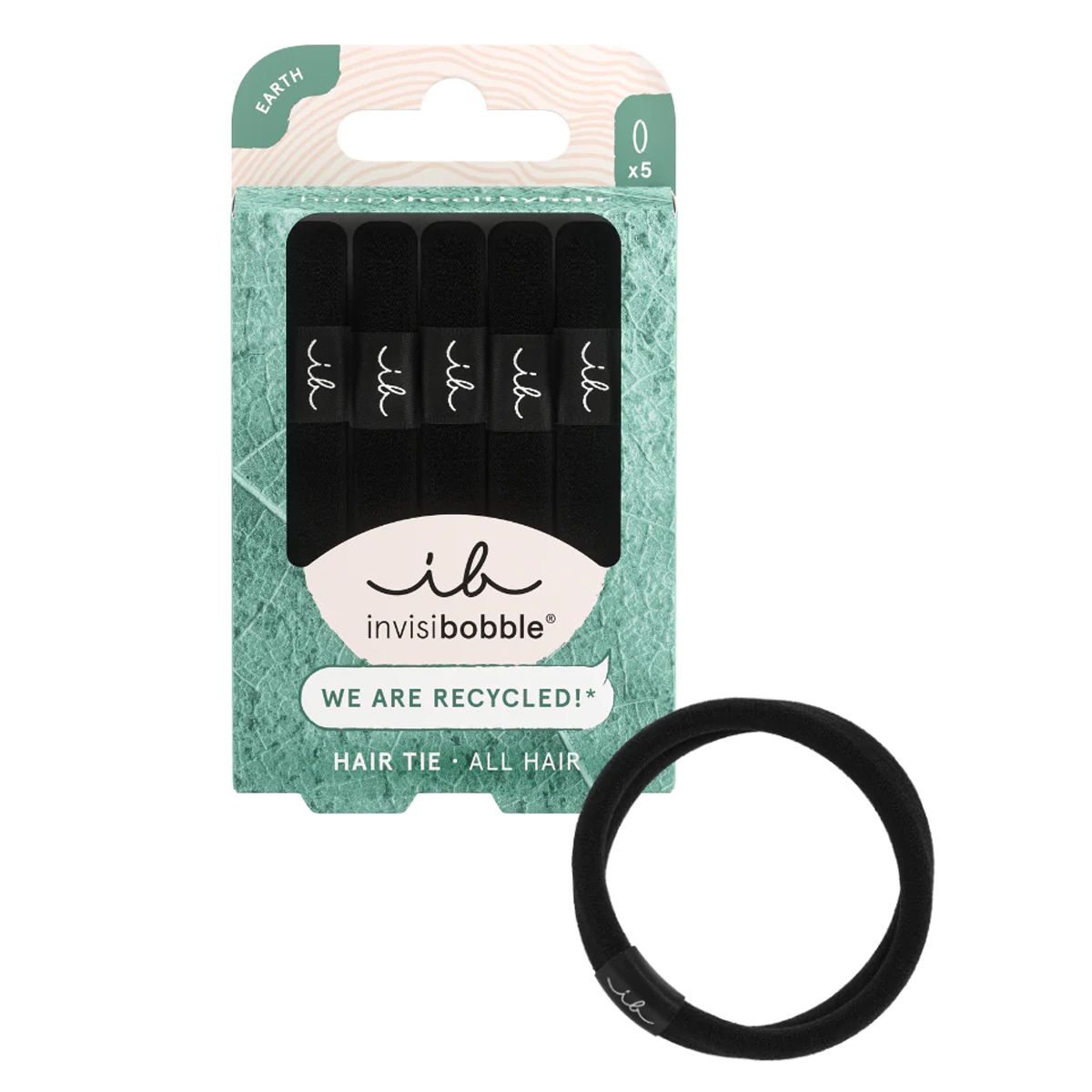 Invisibobble haarelastiek zwart 5st.