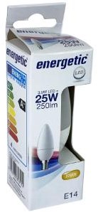 Enzo energetic led kaars e14 2,9-25w 2700k mat - 2710118