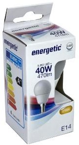 Enzo energetic led kogel e14 4,9-40w 2700k mat - 2710222
