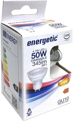 Enzo energetic led spot gu10 4,7-50w 2700k dimbaar - 2730120