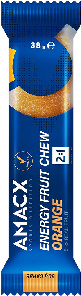Amacx energy fruit chew bar 38g | orange