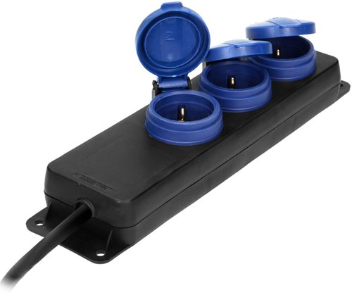 Enzo chacon tafeldoos swd ip44 4v zwart met klep 3x1,5qmm 3m 6871970