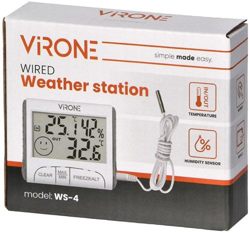 Enzo chacon weerstation met draadloze buitensensor+barometer kleur 8150190