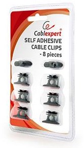 Enzo gembird zelfklevende kabelclips 8 stuks 9531000