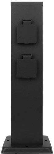 Enzo stopkontakt dubbel met timer spatwaterdicht spie 5070110
