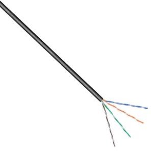 Enzo utp cat5e 4x2 awg24 100m zwart massief outdoor - 1381525