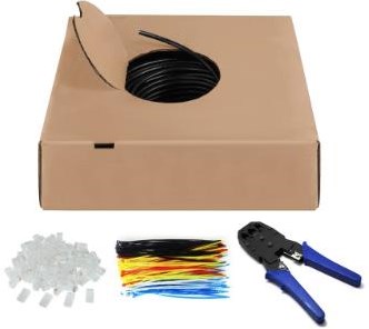 Enzo utp cat6 box 100m grijs massief outdoor set - 1381540