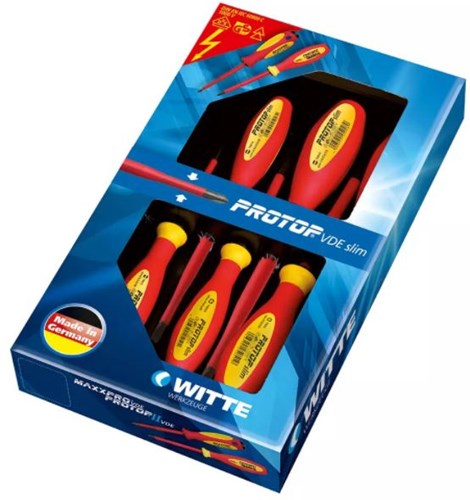 Enzo witte protop vde-slim 5-delige schroevendraaierset - 670080