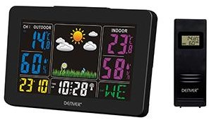 Enzo ws-540 black | weerstation | alarmfunctie | kleurenscherm | zwart - 8150220