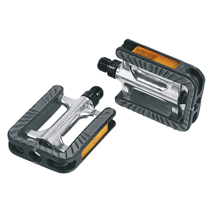 Ergotec Pedaalset 191 antislip met industrielagers zilver zwart