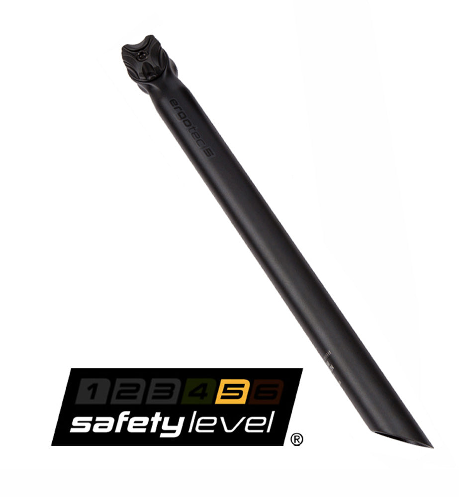 Ergotec zadelpen viper 0° 27.2 x 400 zwart mat