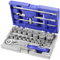 Expert by facom doppen en hulpstukken 1 2 | metrische maten | 22-delig | in koffer | e032900 - e032900