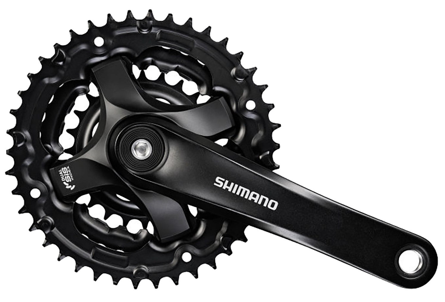 Shimano crankstel fc-ty301 42x34x24t -4mm 170mm 6-8 speed zwart
