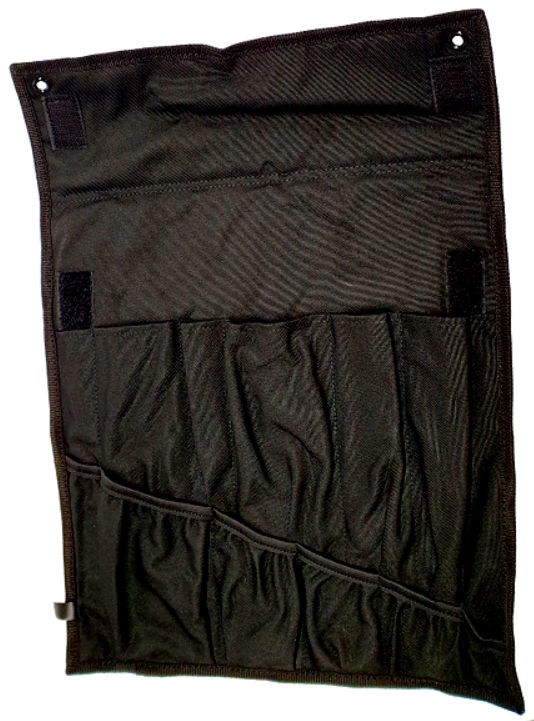 Bls ophang rol gereedschaps etui 12-vaks zwart met klitteband