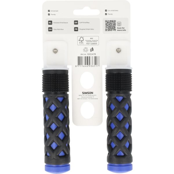 Simson handvatten kinder blauw-zwart
