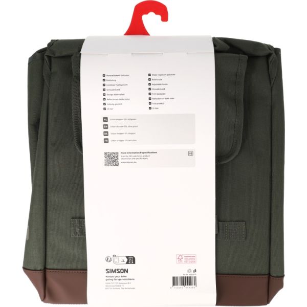 Rema tip top nederland b.v. tas simson urban enkel | olijfgroen | 15l