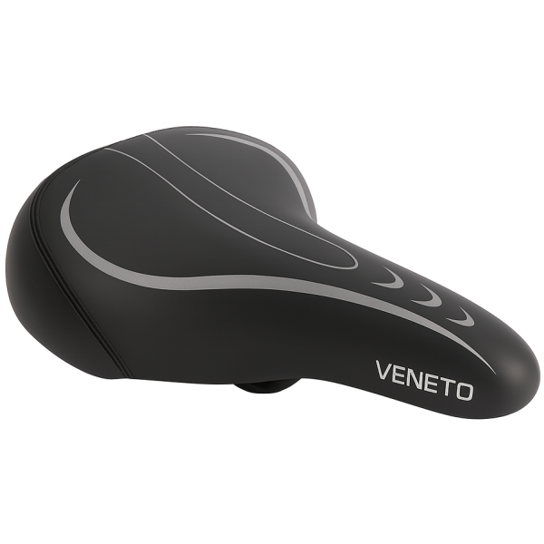 Rand fietszadel veneto incl. fietszadel oppakbeugel en achterlicht - zwart