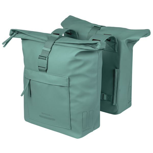 Basil b.v. dubbele fietstas basil brooklyn 41l 14 x 30 x 37 cm - groen