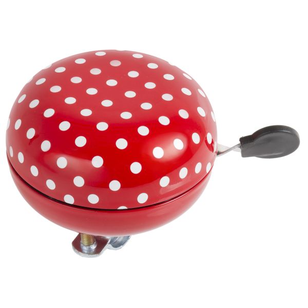 M-wave fietsbel ding-dong ø80mm - lieveheersbeestje rood