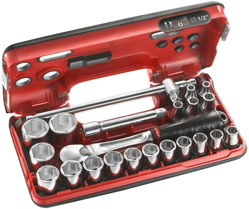 Facom compacte doos 1 2’’6-kant met ratel met stofdichte kop - glijdend handvat - sl.dbox4