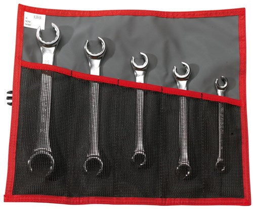 Facom set open ringsleutels, 15° gebogen, metrische maten - 42.je5t