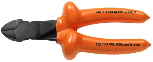 Facom zijkniptang harde draad, geisoleerd 180mm - 192.18avse
