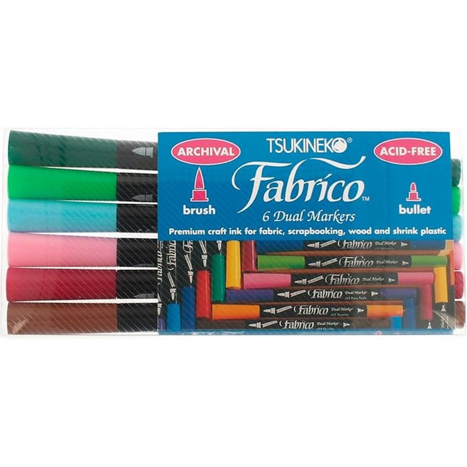 Tsukineko • versacraft fabrico markers arboretum 6st.